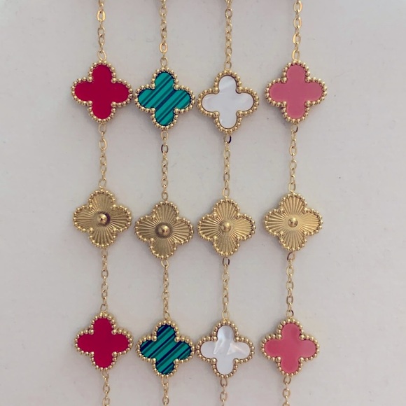 Four leaf clover bracelet. - Picture 5 of 6